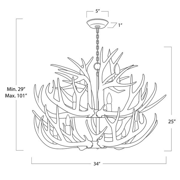 Waylon Antler Chandelier